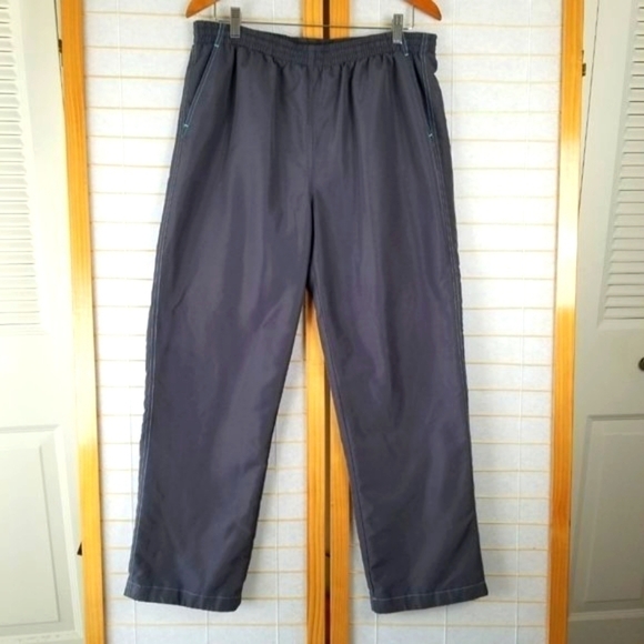 Kim Rogers Womens' Mesh Lined Wind Pants Track Activewear Size Large Gray - Picture 1 of 5
